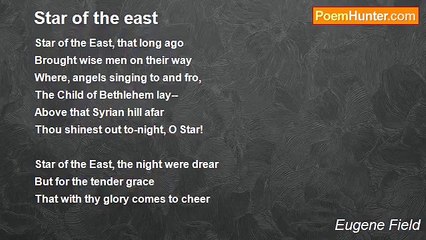 Eugene Field - Star of the east