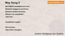 Johann Wolfgang von Goethe - May Song II