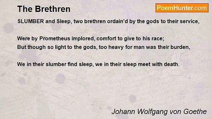 Johann Wolfgang von Goethe - The Brethren