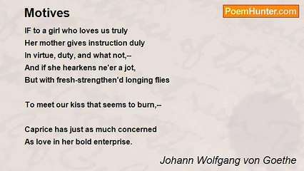 Johann Wolfgang von Goethe - Motives