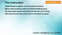Johann Wolfgang von Goethe - The Instructors