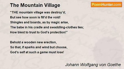 Johann Wolfgang von Goethe - The Mountain Village