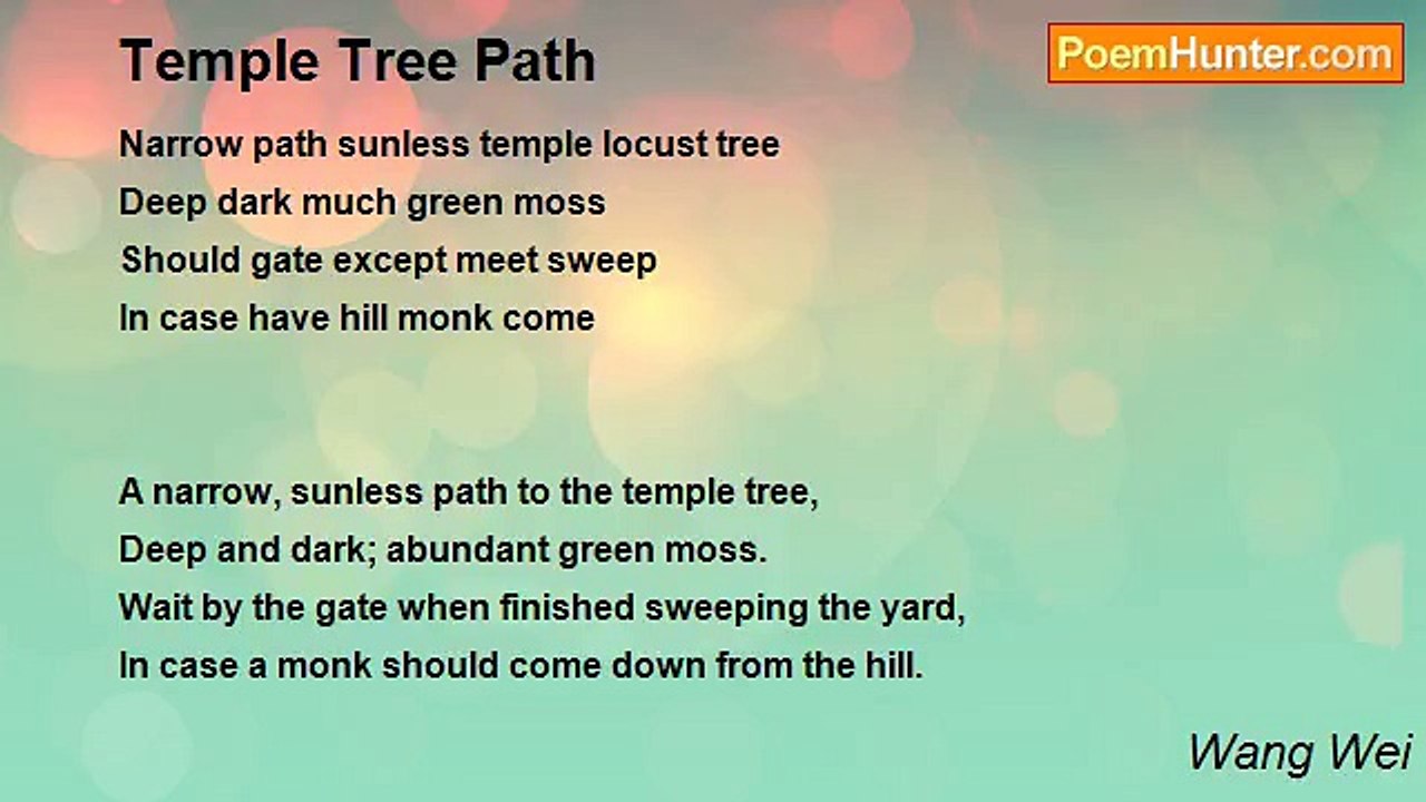 Wang Wei - Temple Tree Path