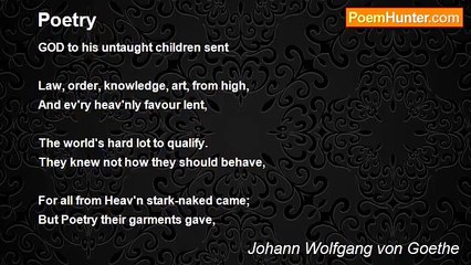Johann Wolfgang von Goethe - Poetry