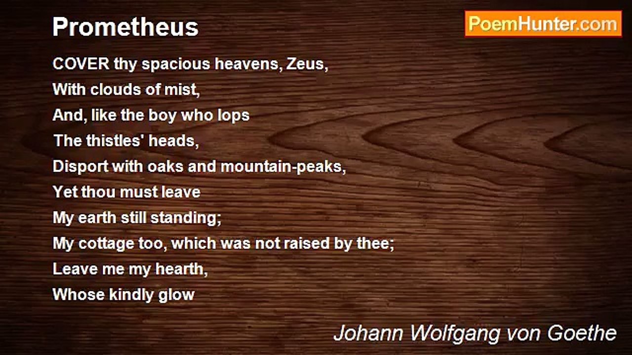 Johann Wolfgang von Goethe - Prometheus