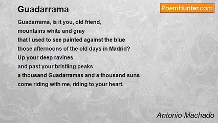 Antonio Machado - Guadarrama
