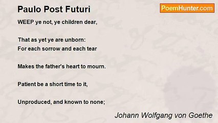 Johann Wolfgang von Goethe - Paulo Post Futuri