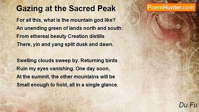 Du Fu - Gazing at the Sacred Peak
