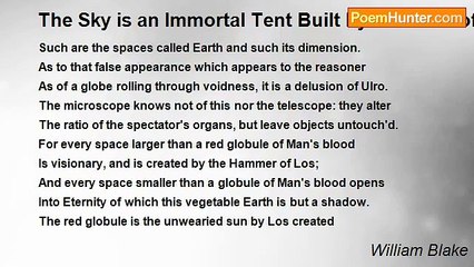 William Blake - The Sky is an Immortal Tent Built by the Sons of Los (from