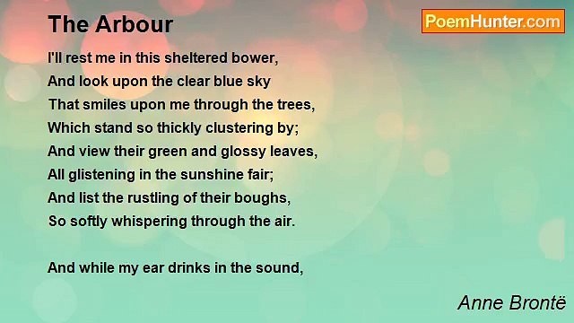 Anne Brontë - The Arbour