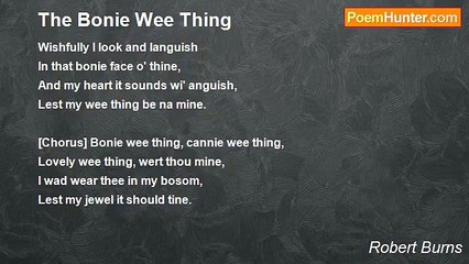 Robert Burns - The Bonie Wee Thing