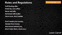 Lewis Carroll - Rules and Regulations