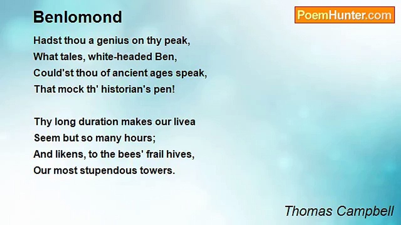 Thomas Campbell - Benlomond