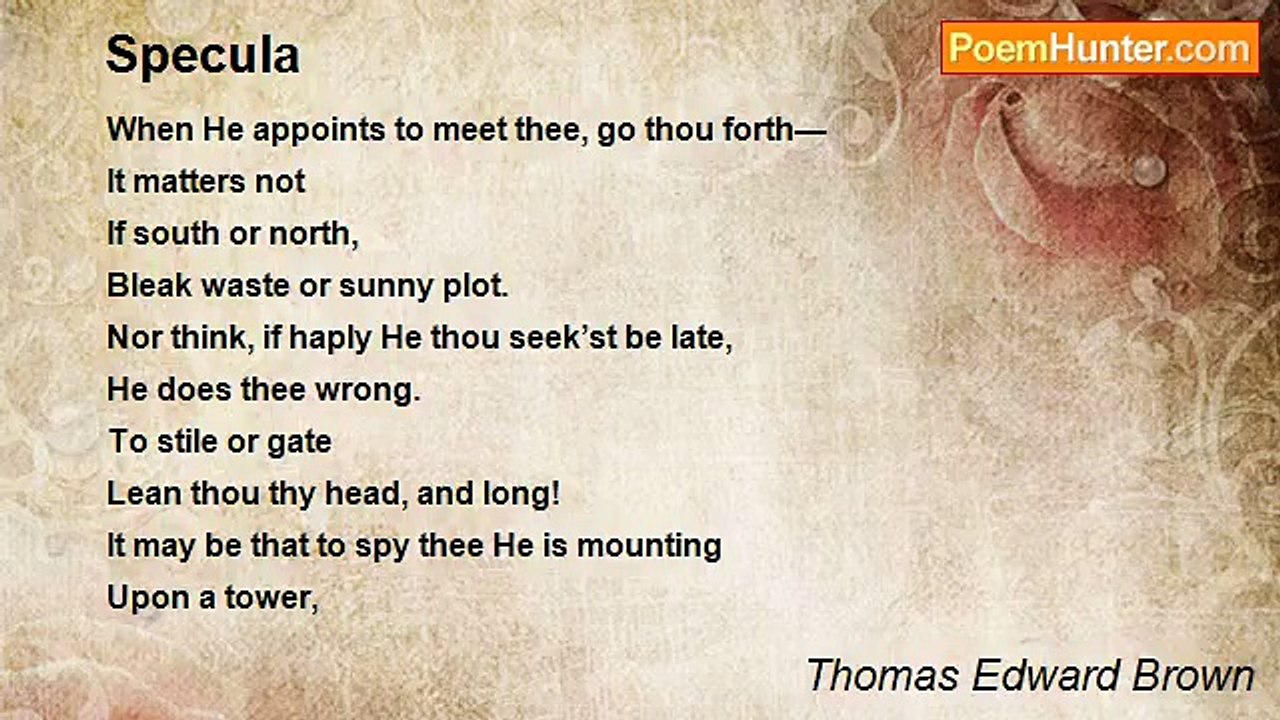 Thomas Edward Brown - Specula