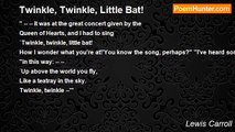 Lewis Carroll - Twinkle, Twinkle, Little Bat!