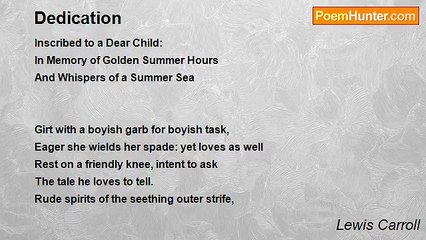 Lewis Carroll - Dedication
