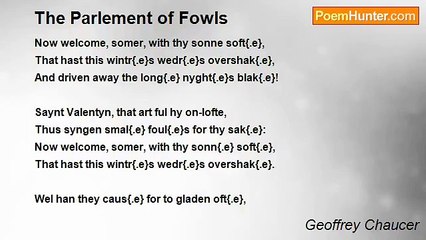 Geoffrey Chaucer - The Parlement of Fowls