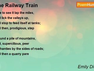 Emily Dickinson - The Railway Train