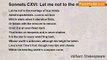 William Shakespeare - Sonnets CXVI: Let me not to the marriage of true minds