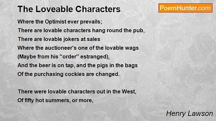 Henry Lawson - The Loveable Characters