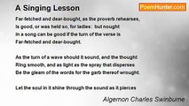 Algernon Charles Swinburne - A Singing Lesson