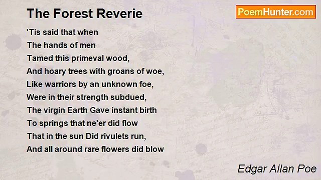 Edgar Allan Poe - The Forest Reverie