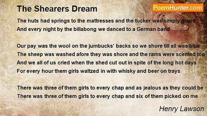 Henry Lawson - The Shearers Dream