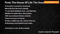 Dante Gabriel Rossetti - From The House Of Life The Sonnet