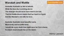 Henry Lawson - Waratah and Wattle