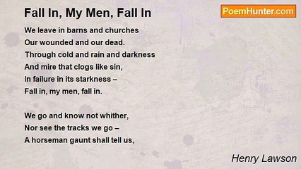 Henry Lawson - Fall In, My Men, Fall In