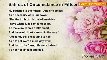 Thomas Hardy - Satires of Circumstance in Fifteen Glimpses VIII: In the St