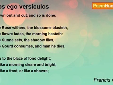 Francis Quarles - Hos ego versiculos