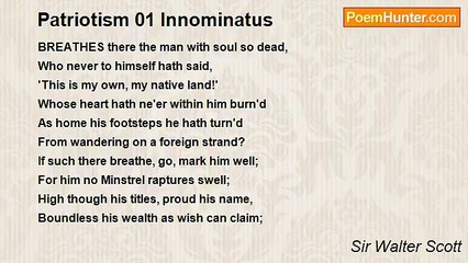 Sir Walter Scott - Patriotism 01 Innominatus