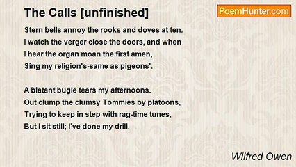 Wilfred Owen - The Calls [unfinished]