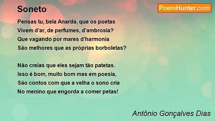 Antônio Gonçalves Dias - Soneto