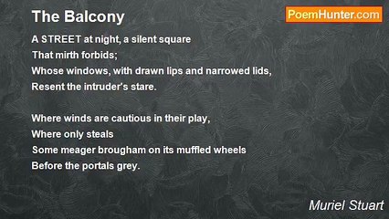 Muriel Stuart - The Balcony