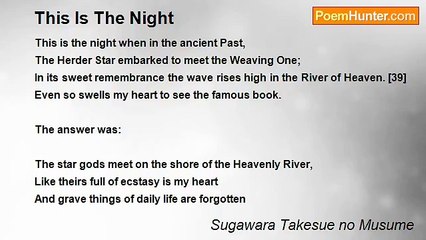Sugawara Takesue no Musume - This Is The Night