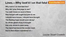 Louisa Stuart Costello - Lines.—Why look'd I on that fatal line