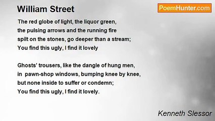 Kenneth Slessor - William Street