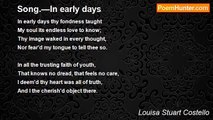 Louisa Stuart Costello - Song.—In early days