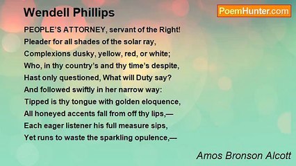 Amos Bronson Alcott - Wendell Phillips