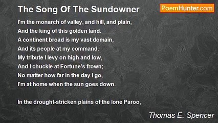 Thomas E. Spencer - The Song Of The Sundowner