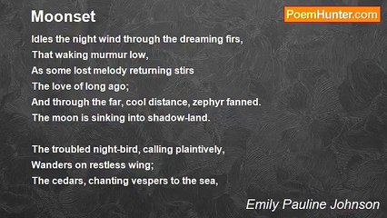 Emily Pauline Johnson - Moonset