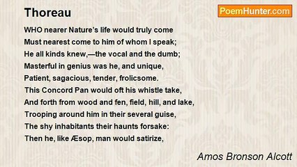 Amos Bronson Alcott - Thoreau