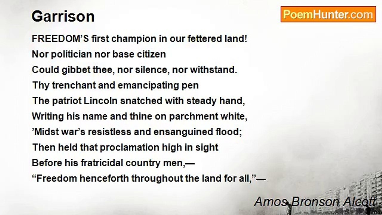Amos Bronson Alcott - Garrison