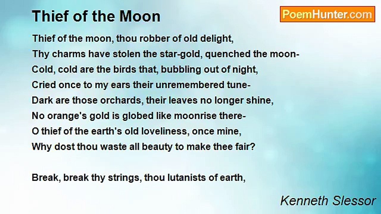 Kenneth Slessor - Thief of the Moon