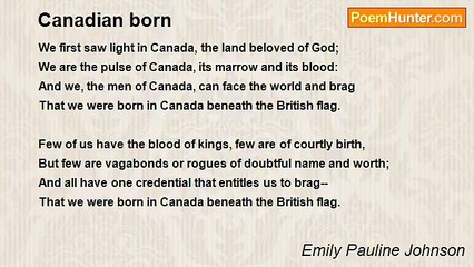 Emily Pauline Johnson - Canadian born
