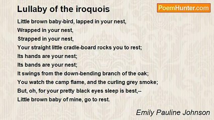 Emily Pauline Johnson - Lullaby of the iroquois
