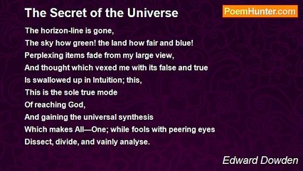 Edward Dowden - The Secret of the Universe