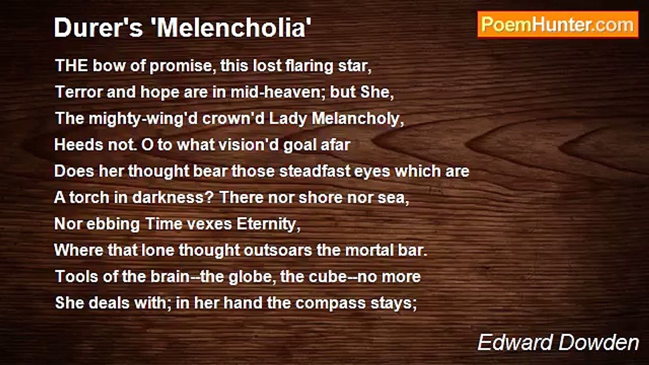 Edward Dowden - Durer's 'Melencholia'